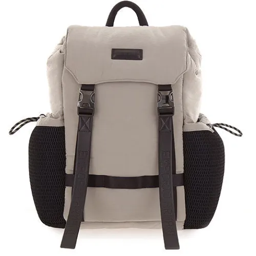 Emporio Armani , Stylish Mens Greige Bucket Bag Backpack ,Gray male, Sizes: ONE SIZE