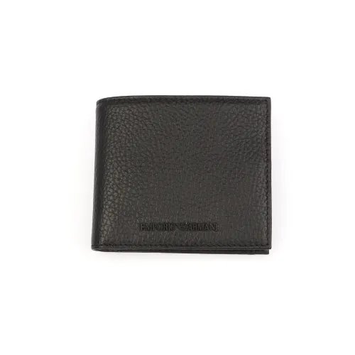Emporio Armani , Stylish Men`s Wallet with Ample Storage Space ,Black male, Sizes: ONE SIZE