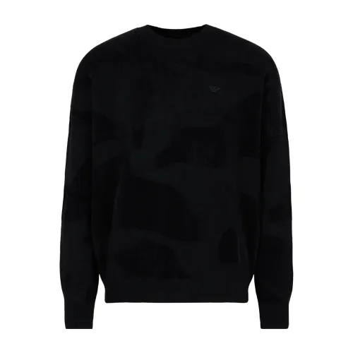 Emporio Armani , Stylish Sweaters Collection ,Black male, Sizes: