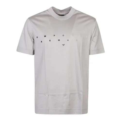 Emporio Armani , T-Shirt ,Gray male, Sizes: