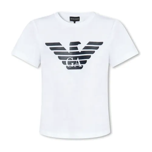 Emporio Armani , T-shirt with logo ,White female, Sizes: