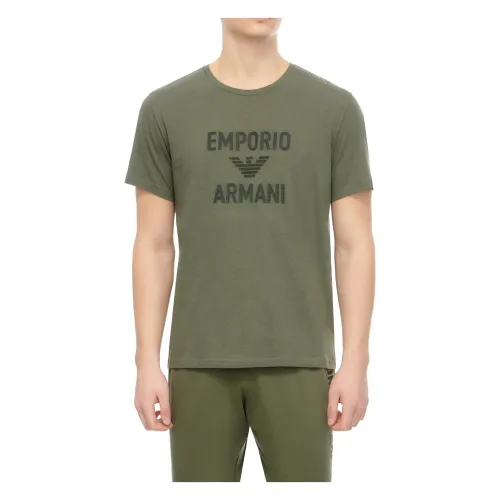 Emporio Armani , T-Shirts ,Green male, Sizes: