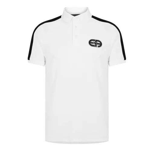 EMPORIO ARMANI Tape Short Sleeve Polo Shirt - White