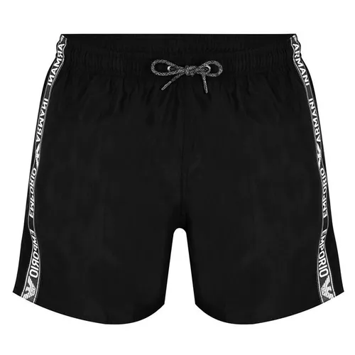 Emporio Armani Tape Swim Shorts - Black