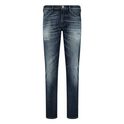 Emporio Armani , Vintage Slim Fit Denim Jeans ,Blue male, Sizes: