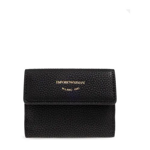 Emporio Armani , Wallet with logo ,Black female, Sizes: ONE SIZE