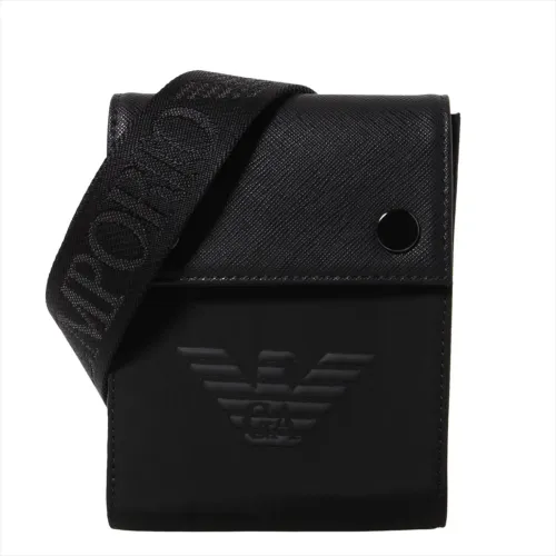 Emporio Armani , Wallets Cardholders ,Black male, Sizes: ONE SIZE