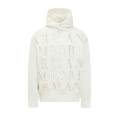 Emporio Armani , Warm White Sweatshirt ,White male, Sizes: