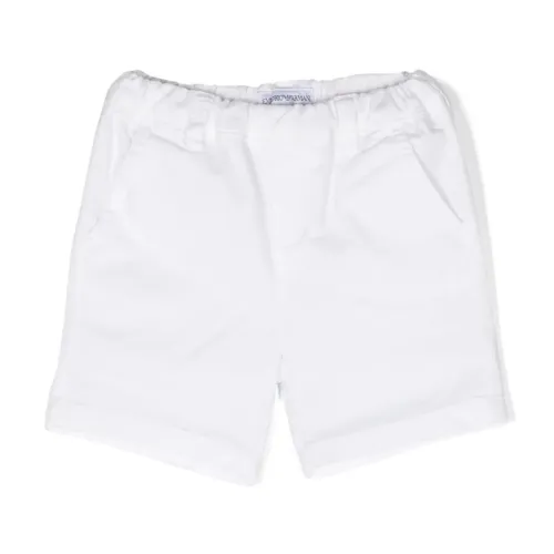 Emporio Armani , White Cotton Bermuda Shorts ,White male, Sizes:
