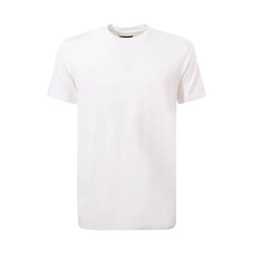 Emporio Armani , White Crew-neck T-shirt - Regular Fit ,White male, Sizes: