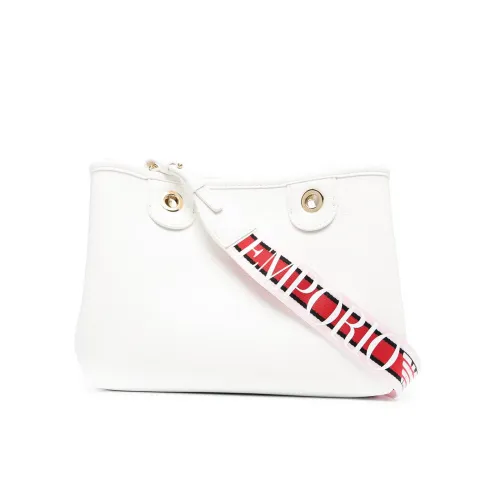 Emporio Armani , White MyEA Striped Strap Bag ,White female, Sizes: ONE SIZE