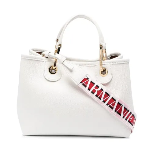 Emporio Armani , White Tote Bag for Women ,White female, Sizes: ONE SIZE