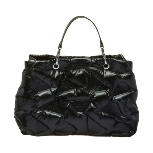 Emporio Armani , Women Polyester Bag, Nero, 37x28x12 cm ,Black female, Sizes: ONE SIZE