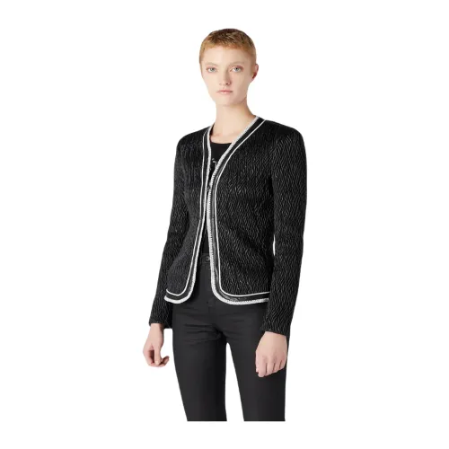 Emporio Armani , Womens Leather Jacket ,Black female, Sizes: