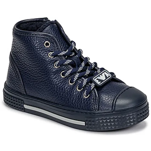 Emporio Armani  XYZ004-XOI25  boys's Children's Shoes (High-top Trainers) in Blue