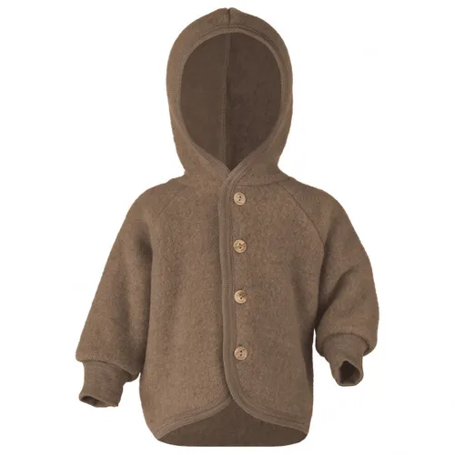 Engel - Kinder Kapuzenjacke mit Holzknöpfen - Wool jacket