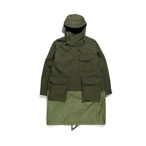 Engineered Garments , Engineered Garments Over Parka Olive Heavyweight Cotton Ripstop ,Green male, Sizes: