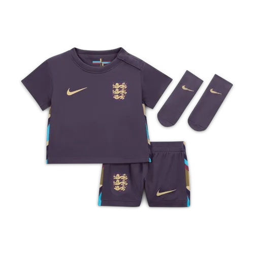 England 2024 Stadium Away Baby/Toddler Nike Football Replica 3-Piece Kit - Purple - Polyester