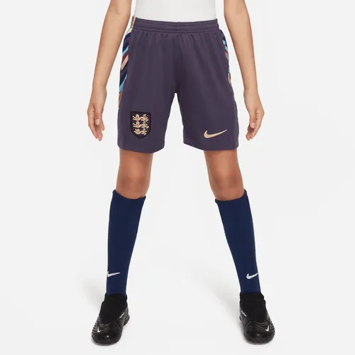 England 2024 Stadium Away Older Kids' Nike Dri-FIT Football Replica Shorts - Purple - Polyester