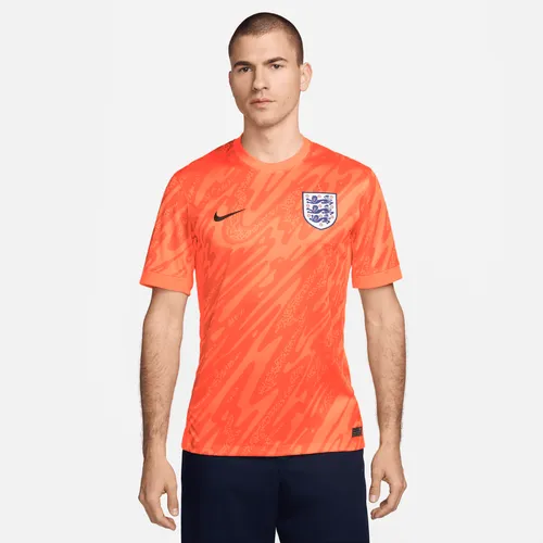 England (Men's Team) 2024/25 Stadium Goalkeeper Men's Nike Dri-FIT Football Replica Short-Sleeve Shirt - Orange - Polyester