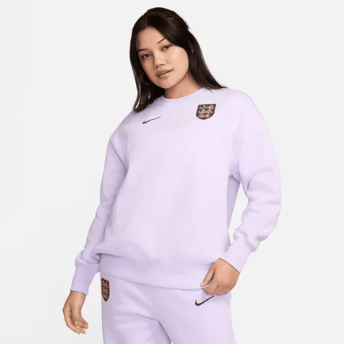 England Phoenix Fleece Women's Nike Football Oversized Crew-Neck Sweatshirt - Purple - Polyester