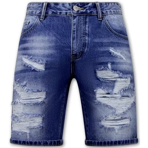 Enos , Cheap Denim Shorts - 9053 ,Blue male, Sizes: