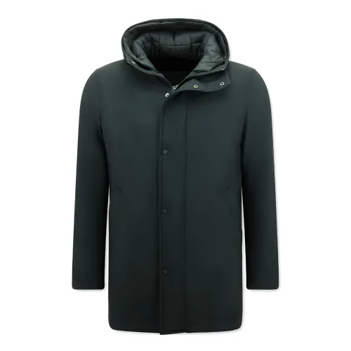 Enos , Designer Parkas for men - Two-piece jacket - 8518 ,Black male, Sizes: