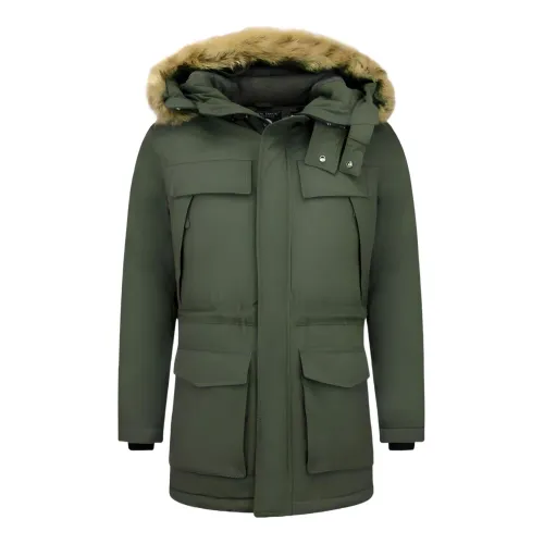 Enos , Long Winter Jackets - Parka Jackets Men - Pi-891G ,Green male, Sizes: