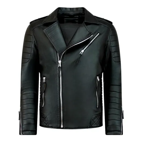Enos , Suede Jacket - Faux leather jacket ,Black male, Sizes: