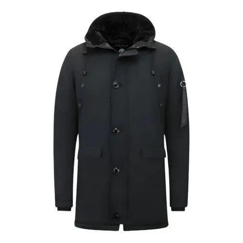 Enos , Winter Jacket Parka Men Sale ,Black male, Sizes: