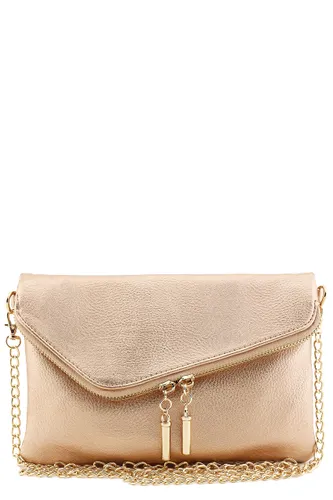 Envelope Wristlet Clutch Crossbody Bag with Chain Strap