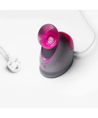 Envie Unisex Face Steamer with Hot Steaming Technology & Moisturizing for Women, Grey - Pink - One Size