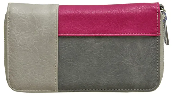 ENVY Women's Penny Fuchsia/Grey Bi Fold Wallet
