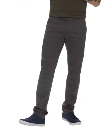Enzo Mens Chinos Slim Fit Stretch Jeans - Grey Spandex