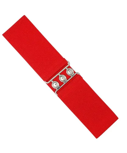 Enzo Womens Elasticated Belt - Red