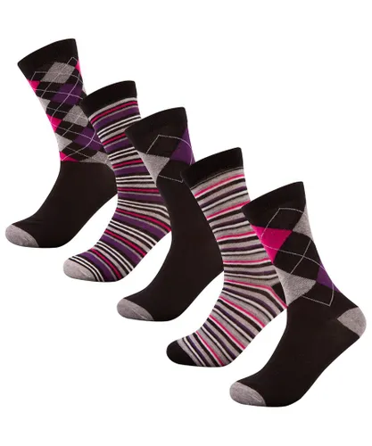 Enzo Womens Ladies Gift Box Socks - Multicolour Cotton