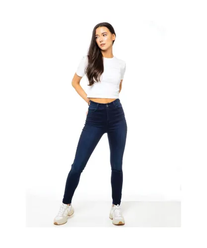 Enzo Womens Skinny Stretch Jeans - Blue Cotton