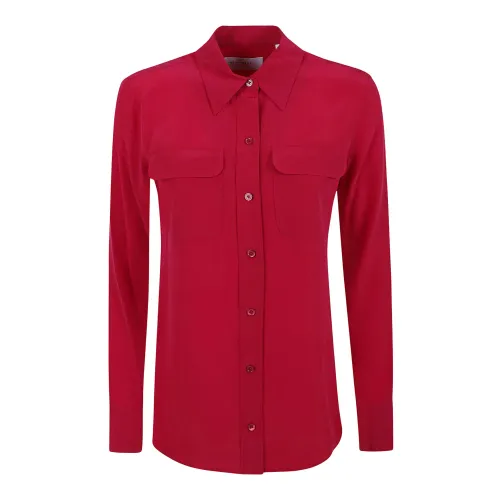 Equipment , Women's Clothing Shirts Red Aw22 ,Red female, Sizes: