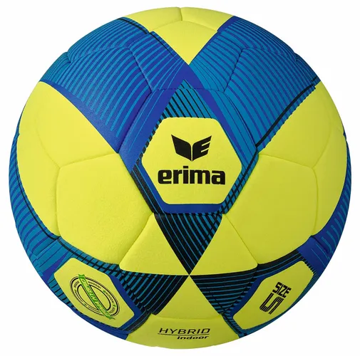 Erima Hybrid Indoor Football Yellow/New Royal 5