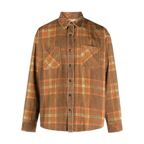 ERL , Casual Shirts ,Brown male, Sizes: