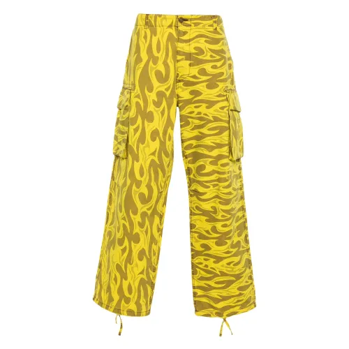 ERL , ERL Trousers Yellow ,Yellow male, Sizes: