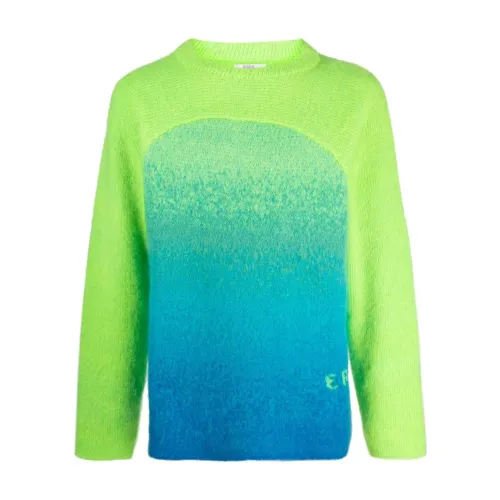 ERL , Gradient Rainbow Oversize Sweater ,Green female, Sizes: