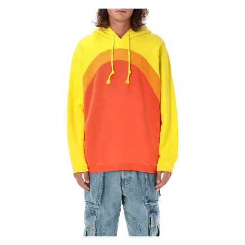 ERL , Rainbow Hoodie, Men`s Knitwear Aw23 ,Orange male, Sizes: