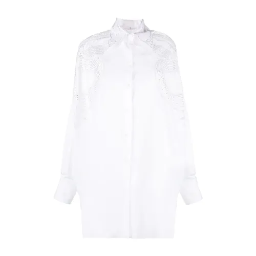 Ermanno Scervino , Bright White/Ottico Shirt ,White female, Sizes: