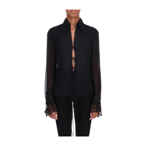Ermanno Scervino , Long Sleeve Shirt ,Black female, Sizes: