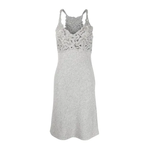 Ermanno Scervino , Sleeveless Mini Dress ,Gray female, Sizes: