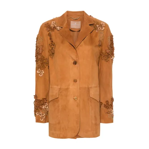 Ermanno Scervino , Stylish Jackets for Men and Women ,Brown female, Sizes: