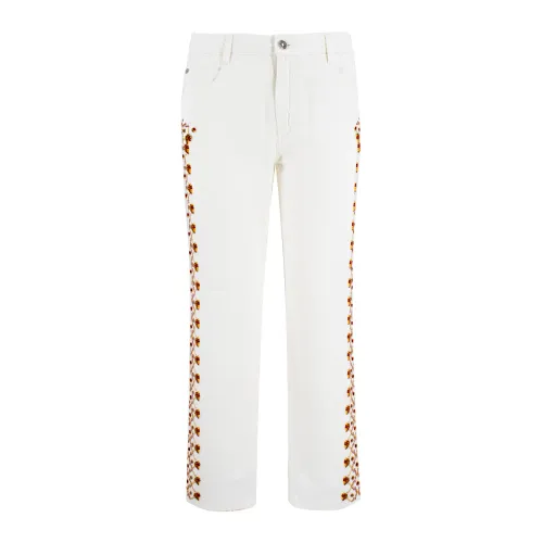 Ermanno Scervino , Women's Clothing Jeans Marshmallow Ss24 ,White female, Sizes: