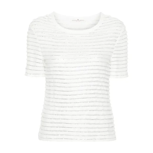 Ermanno Scervino , Women's Clothing T-Shirts & Polos 10602 Ss24 ,White female, Sizes: