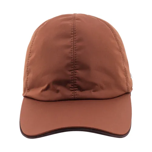 Ermenegildo Zegna , Brown Hats & Caps with Metal Logo ,Brown male, Sizes: